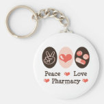 Peace Love Pharmacy Key Chain