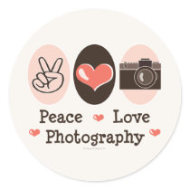 Peace Love Photography Camera Stickers