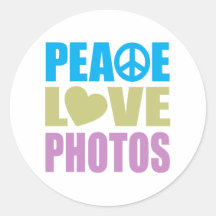 Peace Love Photos Sticker