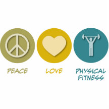 Peace Love Physical Fitness Education Photo Sculpture