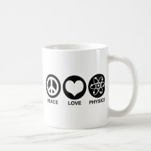 Peace Love Physics Mugs