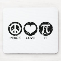 Peace Love Pi Mouse Pads