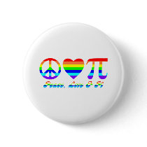 Peace, Love & Pi Rainbow Pin