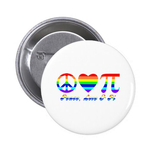Peace, Love & Pi Rainbow Pin