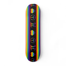 Peace, Love, Pi Custom Skate Board