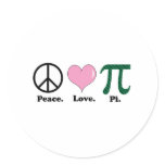 peace love pi stickers
