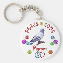 Peace Love PIGEONS Key Chains