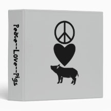 Peace Love & Pigs 1.5" Binder