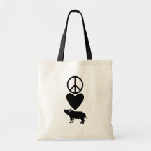 Peace Love & Pigs Tote Bag