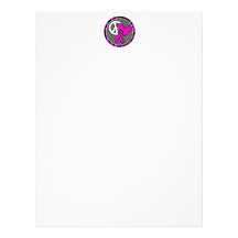 peace love pink awareness ribbon personalized letterhead