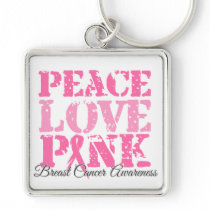 Peace Love Pink Keychains