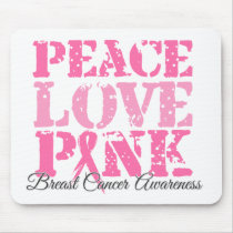 Peace Love Pink Mouse Pads