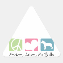 Peace Love Pit Bulls Stickers