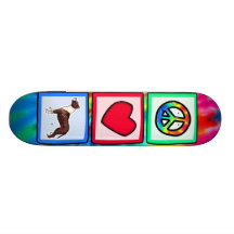 Peace, Love, Pitbulls Custom Skateboard