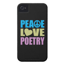 Peace Love Poetry iPhone 4 Cover