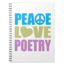 Peace Love Poetry notebooks