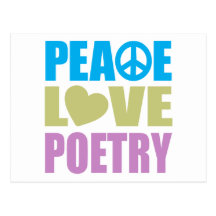 Peace Love Poetry Post Card