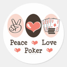 Peace Love Poker Stickers