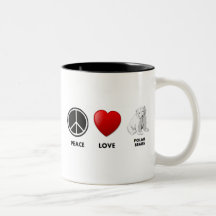 peace love polar bears Save the bears Coffee Mug