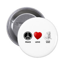 peace love polar bears Save the bears Pins