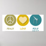 Peace Love Pole Vault Poster