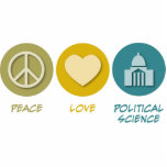Peace Love Political Science photo sculptures