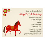 Peace Love Ponies Girl's Birthday Invitation