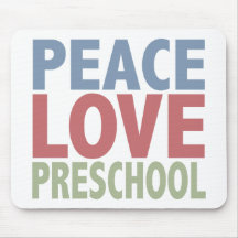 Peace Love Preschool Mousepads