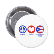 Peace Love Puerto Rico Buttons