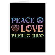 Peace Love Puerto Rico Card