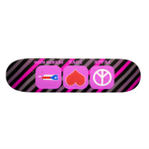 Peace Love Puerto Rico Custom Skate Board