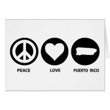 Peace Love Puerto Rico Greeting Cards