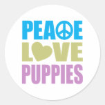 Peace Love Puppies Stickers