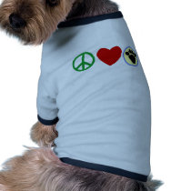 Peace Love Puppy Paws T shirts, Gifts Dog Shirt