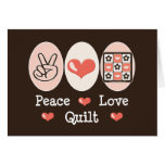 Peace Love Quilt Greeting Card