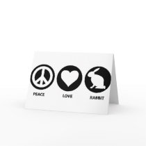 Peace Love Rabbit Cards
