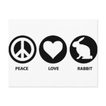 Peace Love Rabbit Postcards