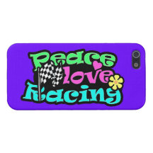 Peace, Love, Racing iPhone 5 Cases