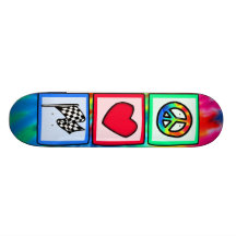 Peace, Love, Racing Skate Decks
