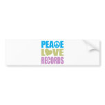 Peace Love Records Bumper Sticker