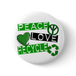 PEACE LOVE RECYCLE 1 T-Shirts & Gifts buttons