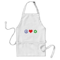 Peace Love Recycle Apron