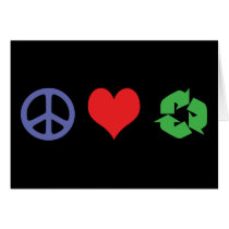 Peace Love Recycle Card