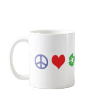 Peace Love Recycle Coffee Mug