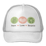 Peace Love Recycle Hat