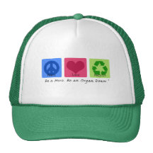 Peace Love Recycle Hats