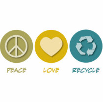 Peace Love Recycle Photo Cutouts