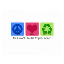 Peace Love Recycle Post Card