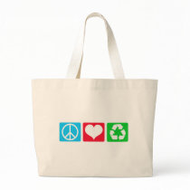 Peace Love Recycle Tote Bag