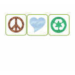 PEACE LOVE RECYCLE t-shirts